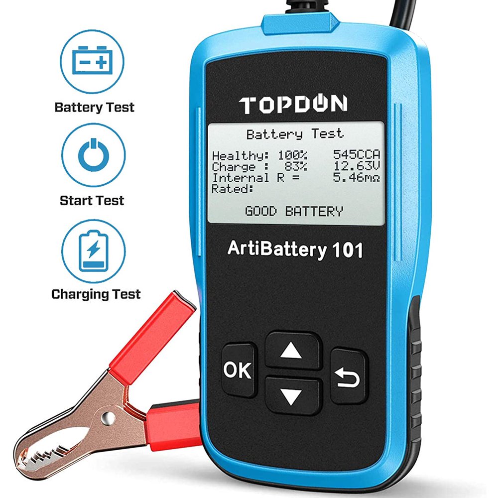 TOPDON Car Battery Tester AB101 12V Car Battery Load Tester on Cranking