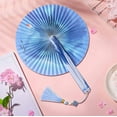thumbnail image 1 of Magnetic Closure Folding Hand Fan for Dance & Performance - Ancient Style Hanfu Accessory Theatre Prop Decor Gift, Durable Polyester Fan for Adults Kids, 1 of 8