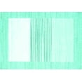 thumbnail image 1 of Ahgly Company Machine Washable Indoor Rectangle Solid Turquoise Blue Modern Area Rugs, 2' x 4', 1 of 4