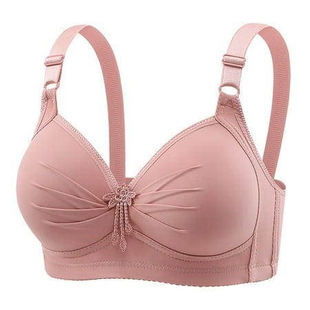 RYRJJ Womens Push Up Bra No Underwire Unpadded Seamless Minimizer Bralettes Comfortable Full Coverage Everyday Bras