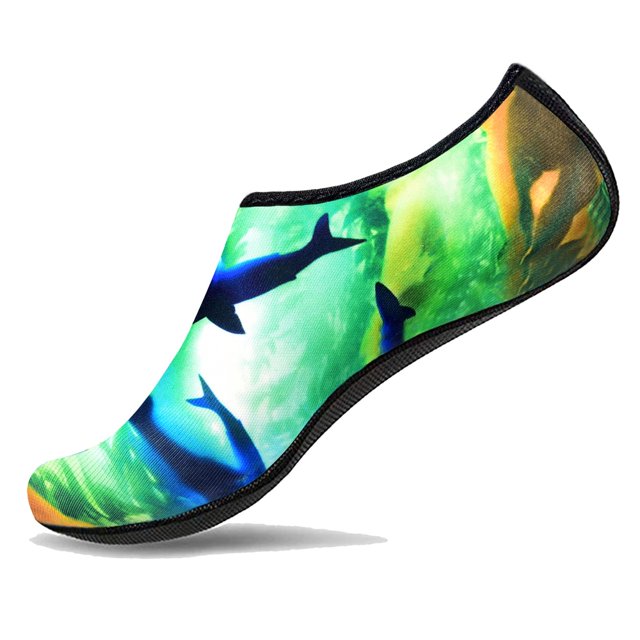 JACKSHIBO, zapatos de agua de verano para hombre, zapatos de natación, calcetines de playa acuáticos, zapatillas de deporte de talla grande para hombre, zapatos coloridos a rayas para hombre Tan Jianjun unisex