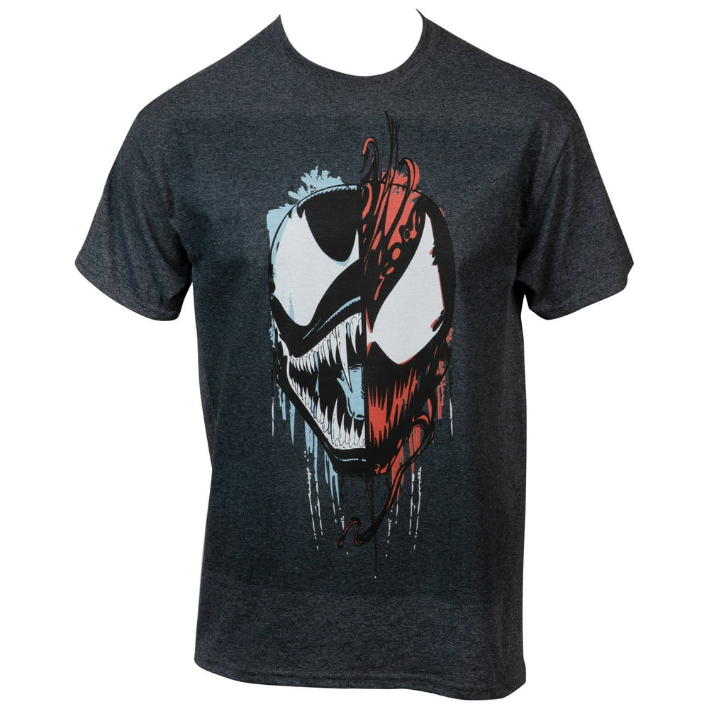 Carnage - Marvel Comics Venom and Carnage Split Face T-Shirt-2XLarge ...
