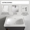 thumbnail image 3 of AmpleCharmic 20'' Bathroom Vanity with Sink, Wall Mounted Small Bathroom Vanity with Soft-Close Door Modern Floating Cabinet, Chrome Faucet, Pop-up Drain, P-Trap Included, Grey, 3 of 7