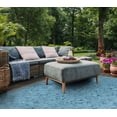 thumbnail image 5 of SAFAVIEH Courtyard Darin Botanical Indoor/Outdoor Area Rug, Aqua/Navy, 8' x 10', 5 of 14