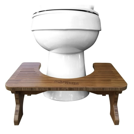 Step and Go Bamboo Squatty Toilet Potty Aid 7"