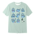 thumbnail image 4 of Girls Short Sleeve Casual Tops with Graphic Print Comfortable Daily Wear for Outdoor Activities, 4 of 4