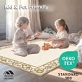 thumbnail image 4 of ODIKA 8'x10' Machine Washable Non-Slip Area Rug, Classic Ornate Filigree with Lattice Vine Overlay High Traffic Rug with Pad, Gold, 541677, 4 of 8
