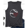 thumbnail image 4 of LSLJS Women Spaghetti Strap Tank Tops Ladies Summer Fashion Solid Color Baseball Print Pattern Sleeveless Vest Top T-shirt, 4 of 4