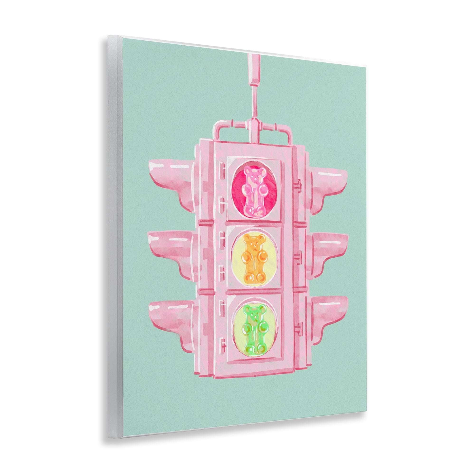 Stupell Industries Candy Bears Traffic Light Novelty Painting Unframed Art Print Wall Art, 11 x 14