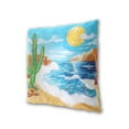 thumbnail image 3 of Sun Catcus on Beach Throw Pillow Covers Pillowcases 18 x 18 Inch Home Decor 2 Packs for Bedroom Sofa, 3 of 6