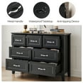 thumbnail image 4 of LINSY HOME Dresser for Bedroom, Long Dresser with 7 Drawers and Antique Handles, Chest of Drawers for Living Room, Entryway and Hallway, Black, 4 of 7