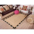thumbnail image 2 of Scalloped Jute Rug (Black, 4x6 ft), 2 of 7