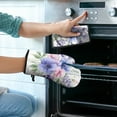 thumbnail image 2 of Pioneer Flower Kitchen Oven Mitt and Pot Holder Sets 2 Pcs for Baking, Cooking and Grilling, Heat Resistant Up To 392 °F, 2 of 7
