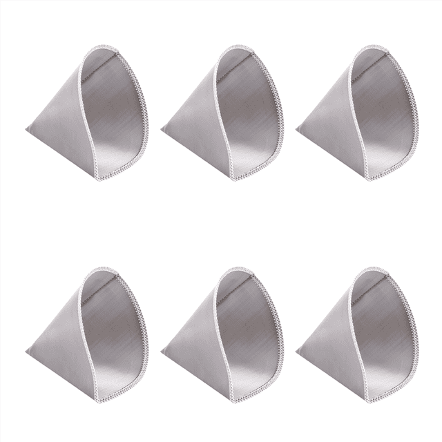 6X Reusable pour Over Coffee Filter Mesh Paperless Coffee Filter Stainless Steel Cone Filter 3 to 4 Cup