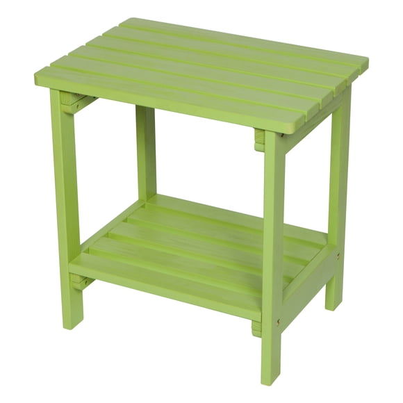 Shine Company 4114LG Indoor/Outdoor Rectangular Hydro-TEX Finish, Lime Green Side Table