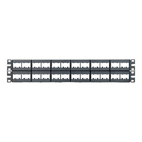 Panduit Patch Panel,Mini-Com,Rack Mt,48 Port CPP48WBLY