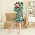 thumbnail image 3 of FORMRS Kids Bathrobe Unisex Hooded Robe Toddler Pajamas Sleepwear, Size 2-3T, Forest Camouflage Pattern, 3 of 7