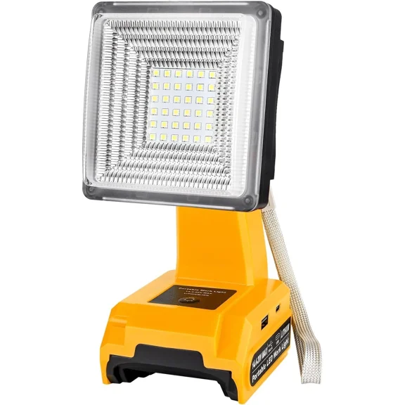 1500LM LED Work Light for Dewalt 20V 60V Battery Outdoor Flood Light with USB