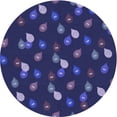 thumbnail image 1 of Ahgly Tapis Rond Lavable en Machine Intérieur Transitionnel Bleu Ardoise, 5 Pieds Rond, 1 of 7