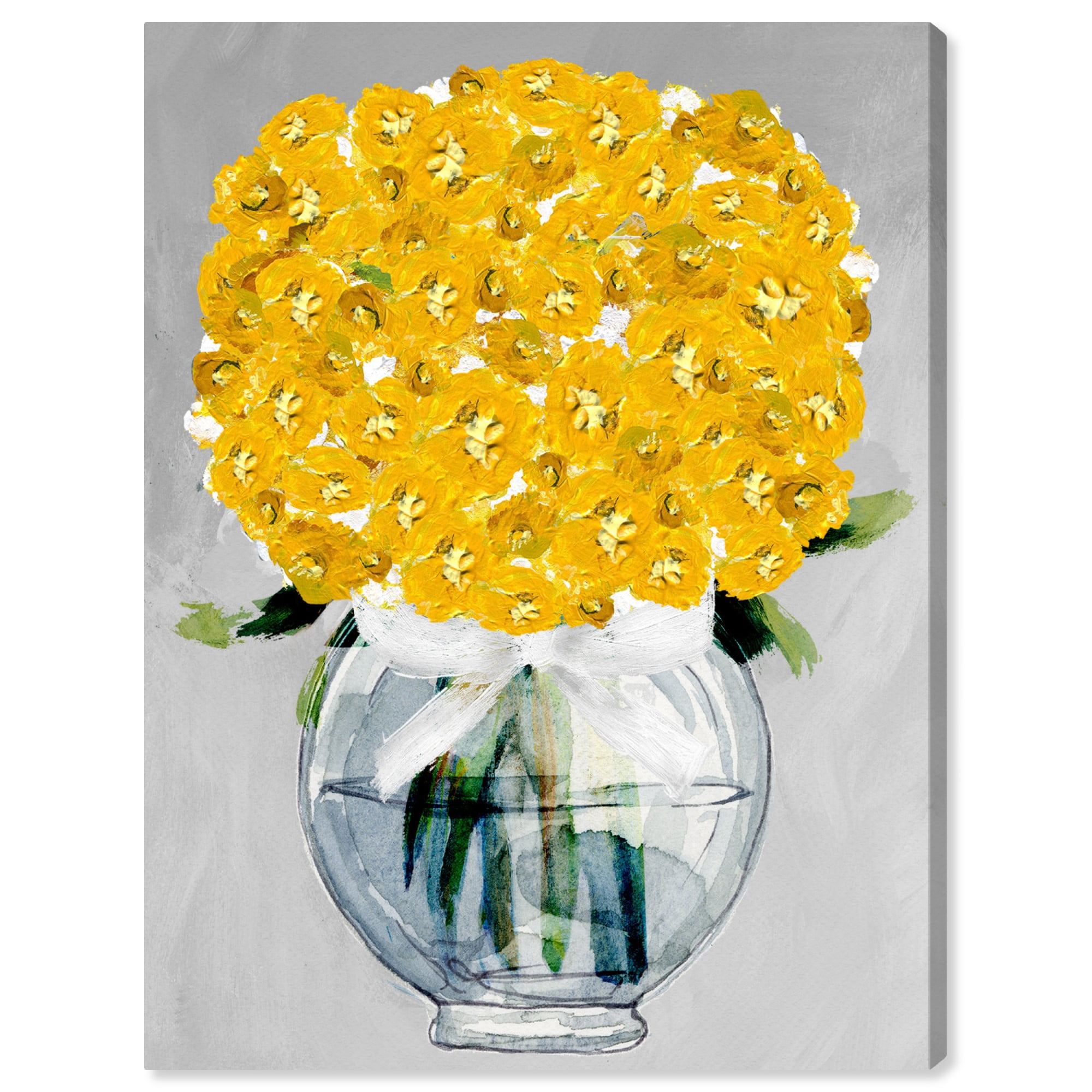 Runway Avenue Floral and Botanical Wall Art Canvas Print 'Yellow Light