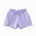 thumbnail image 2 of KPOPLK Girls Cotton Athletic Shorts Quick-Drying Toddler Summer Running Shorts Dolphin Yoga Shorts for Kids Size 1-2 Years,Purple, 2 of 4