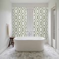 thumbnail image 4 of Sage Green White Geometric Kitchen Curtain for Berdoom Living Room Cafe 72 Inch Length, Modern Abstract Art Tiers Curtains Light Filtering Drapes Rod Pocket Window Treatment 2 Panels 52"Wx72"L, 4 of 8