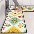thumbnail image 2 of Kitchen Rugs Sets Of 2,Pioneer Flower Floral Print Pattern Anti Fatigue Kitchen Mat Rugs Non Slip Washable,Decorative Kitchen Floor Mats for Kitchen,Sink,Laundry,17"x47"+17"x47", 2 of 5