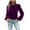 Purple, variant on Lenpel Velvet Tops for Women Loose Lantern Long Sleeve Crew Neck Pleated Vintage T Shirts Dressy Casual Velour Blouses(White,X-Large)