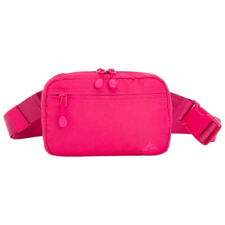 Ozark Trail Fuchsia Pink Waistpack, Crossbody or Waist Pack, 1.5