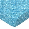 SheetWorld Fitted 100% Cotton Percale Play Yard Sheet Fits BabyBjorn Travel Crib Light 24 x 42, Confetti Dots Royal Blue