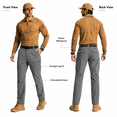 thumbnail image 3 of YAPPO Men's Hiking Cargo Pants, Lightweight Stretch Quick Dry Water Resistant Outdoor Work Pants with 8 Pockets, 3 of 7