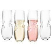 Final Touch 6060092 10 oz Glass Stemless Champagne Flute, Clear