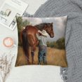 thumbnail image 2 of Orinice Horse Graphic Decorative Pillow Cover for Home Couch Living Room Bed Sofa 22x22in, 2 of 5