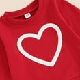 thumbnail image 4 of Bnwani Toddler Sweatshirt Boys Cotton Crew Neck Long Sleeve Sweatshirt Hearts Printed Pullover, 4 of 7