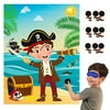MALLMALL6 Pirate Stickers Party Games for Kids Pin The Eye Patch and Mustache On The Pirates Poster Birthday Party Favors Pin Game Include Blindfold Sticker Caribbean Pirate Party Supplies Decoration