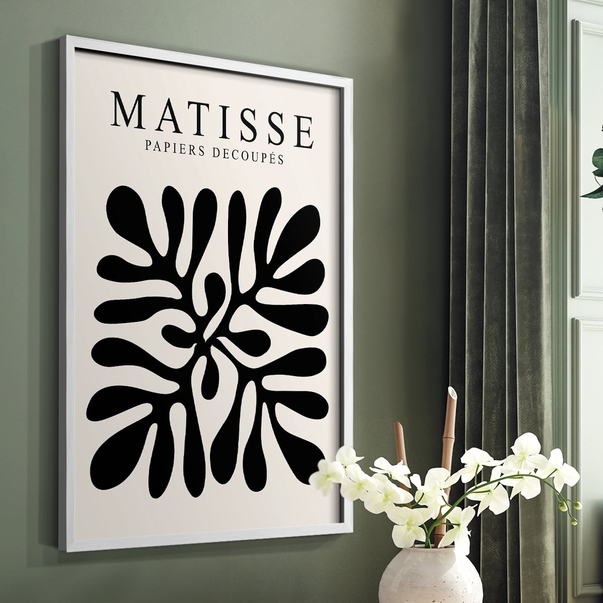 Matisse CXLIII Framed Print in White Solid Wood 8 x 10 Framed Print