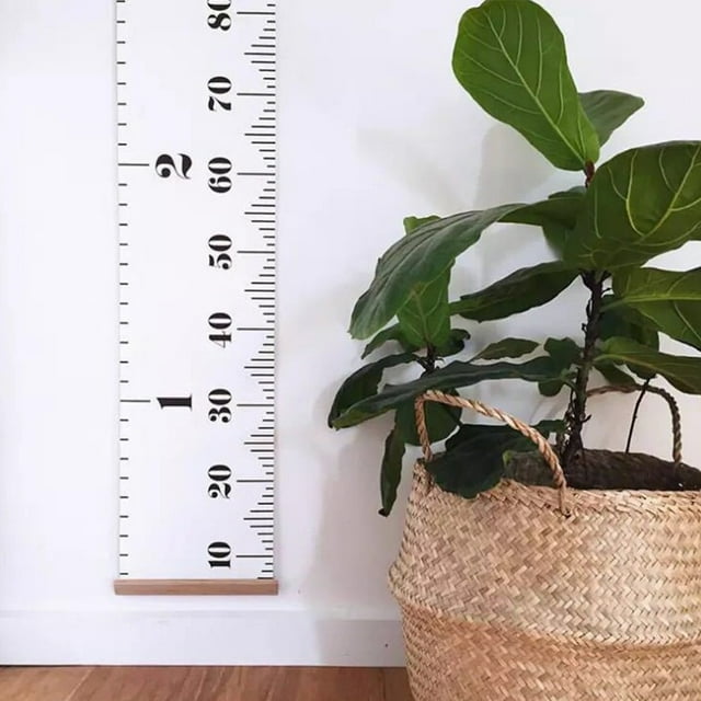 maskred Wood Height Growth Chart Durable And Hypoallergenic For Decor Skin-friendly Wall Chart white