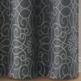 thumbnail image 5 of VCNY Home Versailles Charcoal Grey Scroll Rod Pocket Blackout Curtain Panel, 52" x 84", 5 of 5