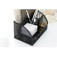 thumbnail image 2 of Designer Metal Desk Organizer - Metal with Black Finish - Desk Accessories - Unique Metal Mesh Design - Storage for Paper and Office Supplies, 2 of 9