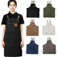 thumbnail image 3 of QHUDLV Canvas Woodworking Apron,Heavy Duty,Adjustable Multi‑Pocket Shop Gear, 3 of 9