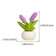 thumbnail image 3 of Gmogad Mini Resin Cactus, 2.5in Mini Purple Resin Cactus Potted Plant Fake Succulent Decor for Car Dashboard Desk Shelf Home Office Cute Gift Idea, 3 of 6