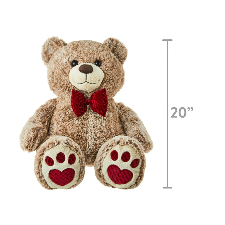 Valentine s Day Velvet Brown Bear Plush Toy 20