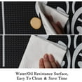 Kitchen Mat 17.3" x 47" and 17.3" x 29" Set of 2,Black Antifatigue