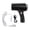 Black, variant on Riousery Negative Ionic Hair Dryer, Portable Hot/Cold Wind 1200mAh Quiet Blow Dryer for Home Travel Dorm, White