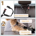 thumbnail image 5 of Cinturón de seguridad para perros en el coche, cinturón de seguridad ajustable para perros pequeños y grandes, negro, hermoso y profesional, 5 of 5