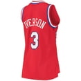 thumbnail image 3 of Women's Mitchell & Ness Allen Iverson Red Philadelphia 76ers 2002/03 Hardwood Classics Swingman Jersey, 3 of 3