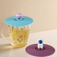 thumbnail image 3 of TidBay Couvercle de Tasse Étanche Bien Scellé Résistant à la Chaleur Dessin Animé Alimentaire Anti-Poussière Multi-Usage Réutilisable en Silicone Couvercle de Tasse Accessoires de Tasse, 3 of 8