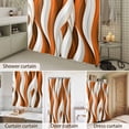 thumbnail image 6 of Shower Curtain Orange White Stripes Bathroom Curtains with Hooks, Waterproof Fabric Abstract Geometric Aesthetic Striped Bath Shower Curtains Set for Bathroom Bathtubs Decor 36x72 Inch, 6 of 9