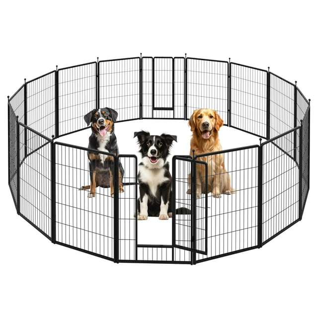 Parque infantil para perros Simple Deluxe de 40 pulgadas y 16 paneles para interiores y exteriores