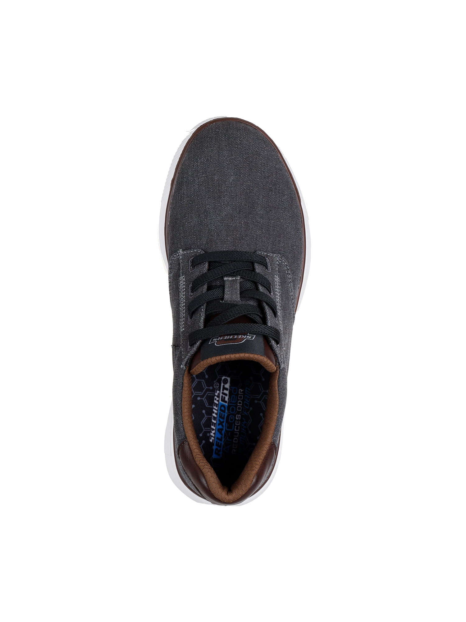 Sketchers Men's Relaxed Fit: Smooth Toe Canvas Bungee Lace Sneaker (Wide Width Available)